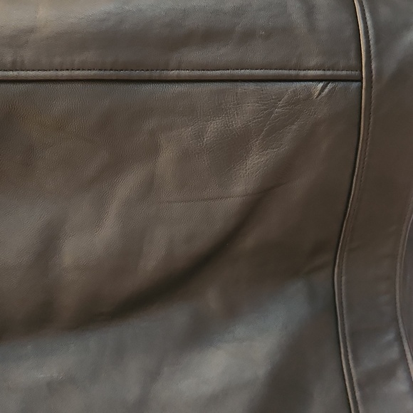 Ted Baker Carve Leather Biker Jacket in black Ted's size 6- US XXL new no tag - Picture 11 of 17